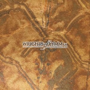 Coloured Silver Loose Marbled Leaf - Brown Gold