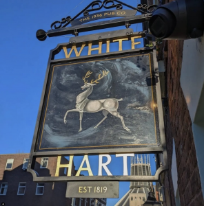 The White Hart Pub - Hand Painted Gold Leaf Sign by Harry Mytton Signs