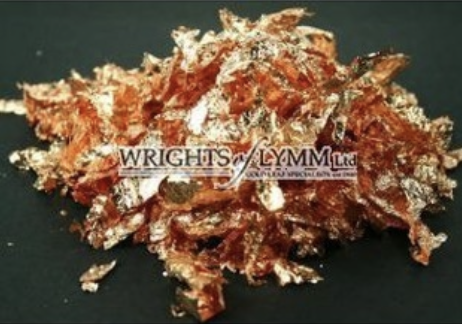 silver flakes and copper flakes