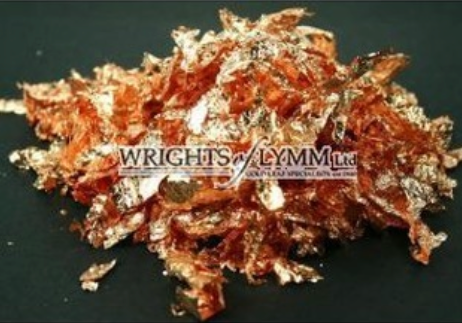 silver flakes and copper flakes